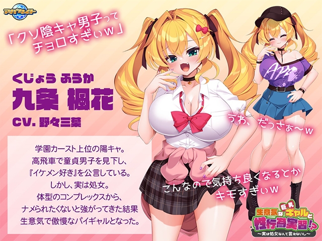 新作[日式ADV] 傲慢的巨乳辣妹与性行为实践！？～其实不好意思说自己是处女～ 生意気な巨乳ギャルと性行為実習！？ ～実は処女なんて言えないし～ AI汉化版+全CG存档 [490M]