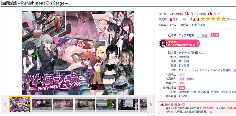 DL11月新作【互动SLG/羞耻耻辱/拷打机械X】性癖讨论～Punishment On Stage～ V1.0 机翻汉化【3G】