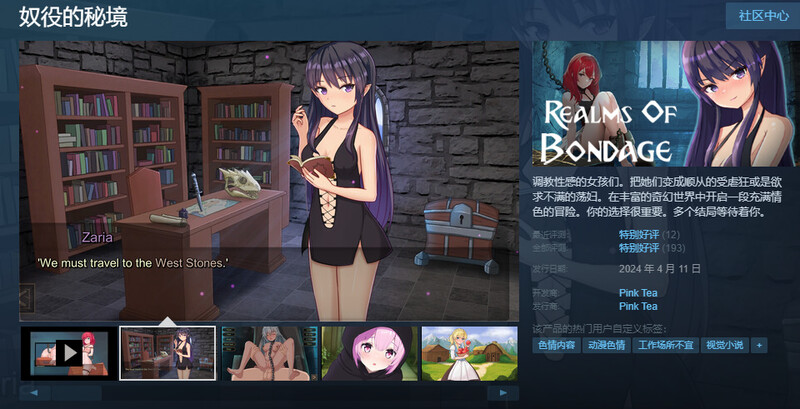 【互动SLG/调教拷打/全动态】奴役的秘境（Realms Of Bondage）V1.0.4b STEAM官中【4G】