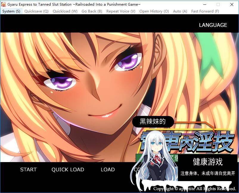 [拔作ADV中文]黑辣妹的电车内银技～惩罚游戏目标的我 PC[450M]