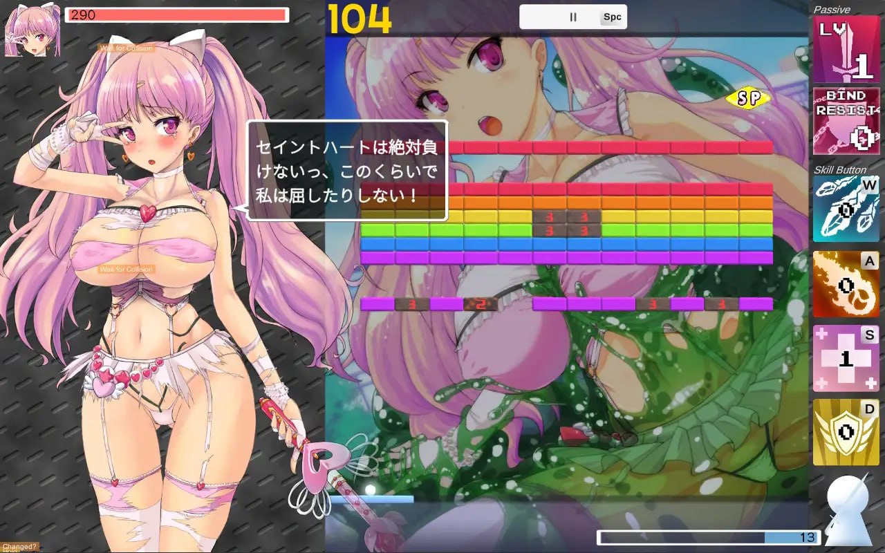 【2D生肉】闘壊ガール-ブロック崩しRPG- 【PUZ动态巨乳魔法少女PC】
