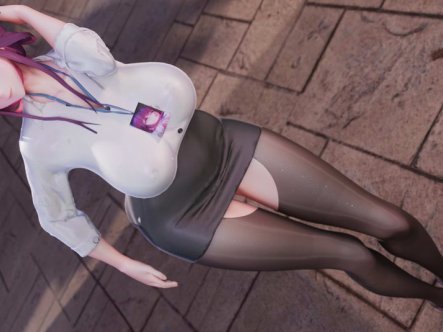 Bitch Knight大神：嗨丝高跟卡芙卡户外鹿出银舞 X 幽兰黛尔 2K无修版[新作/1.6G]